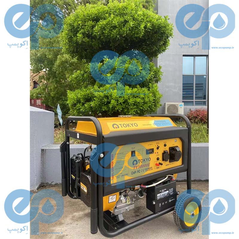 موتوربرق بنزینی توکیو TOKYO ظرفیت 8KW استارتی مدل TY18000E